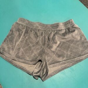 Juicy Couture Velvet Gray Logo PJ Shorts